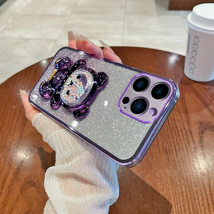 Nueva Funda de Teléfono con Diseño de Osito Adorable y Efecto de Arena Movediza para iPhone 17E15 14 13 <span class=keywords><strong>Pro</strong></span> Max, Funda Protectora de TPU a Prueba de Golpes - Product Image 4