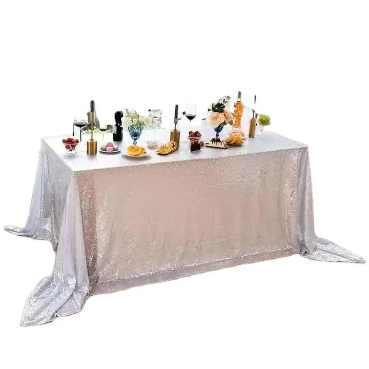スパンコールエレガントで高品質の長方形の結婚式の装飾テーブルクロスパーティー用