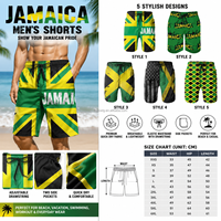 Shorts de bain pour hommes Jamaïque, shorts de plage à séchage rapide, maillot de bain avec drapeau jamaïcain