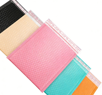 Enveloppes à bulles rembourrées en feuille métallique colorée avec logo personnalisé, adhésif puissant, emballage d'expédition, pochette à bulles en polyéthylène