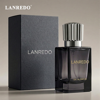 Flacon de parfum carré noir personnalisé en usine, 30 ml, 100 ml, vide, à sertir, 50 ml, en verre, avec emballage boîte et capuchon argenté