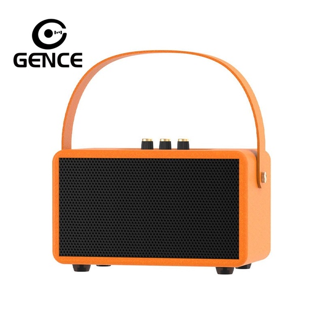 GENCE Machine Party Bass DJ Theater Sound Boombox Home Music Portable Microphone Box Speakers for 2000mAh/4000mAh Card
