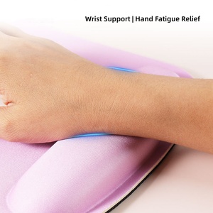 Custom Color Memory Foam Non-Slip Rubber Base Ergonomic Mouse Pad Wrist Support and Keyboard <b>Set</b> - Product Image 4