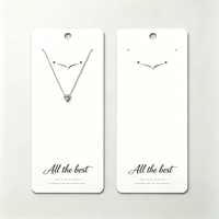 Carte à bijoux en carton écologique et recyclable avec texte de bénédiction, impression offset, taille personnalisée pour collier, idéale pour un cadeau assorti