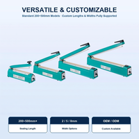 Machine de scellage manuelle à pression JY-400 avec coque en aluminium, largeur de scellage 2 mm, 400 mm (16 pouces), 600 W, pour sacs magnétiques