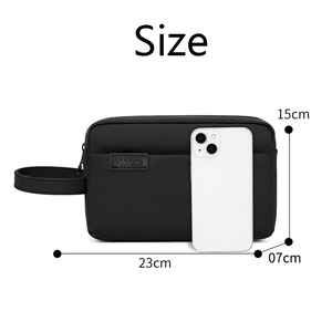 Borsa da uomo di nuovo arrivo alla moda per tutte le stagioni pochette <span class=keywords><strong>nera</strong></span> leggera in Nylon impermeabile per uomo - Product Image 3