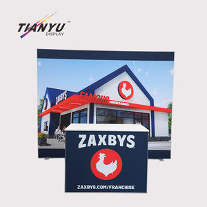 Expositor publicitario tipo pop-up con soporte de mesa de tela, distribución de energía para escenario, <span class=keywords><strong>menú</strong></span>, caja de luz LED, letrero - Product Image 2