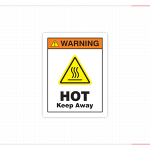 Etiqueta de Advertencia de Superficie Caliente, Etiqueta de Seguridad Rectangular, Etiqueta de Peligro de Alta Temperatura, Señal de Peligro de Calor para Máquinas Industriales, PET Impermeable - Product Image 1
