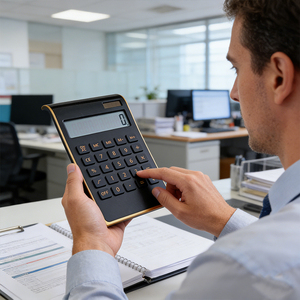 कस्टम लोगो अल्ट्रा पतला गोल्ड फ्रेम सौर संचालित दोहरी शक्ति 12-अंकों का डेस्कटॉप कैलकुलेटर प्रचार उपहार के लिए - Product Image 6