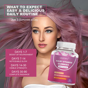 Grosir 60ct Biotin vitamin <span class=keywords><strong>Gummy</strong></span> suplemen untuk rambut dewasa pertumbuhan kulit kuku <span class=keywords><strong>Pectin</strong></span> pertumbuhan rambut Gummies bukan untuk bayi baru lahir - Product Image 4