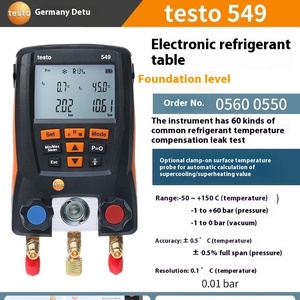 Testo 550sデジタル圧力ゲージ100mmボトム電子冷媒充電真空ゲージガスTesto 549に対応 - Product Image 2