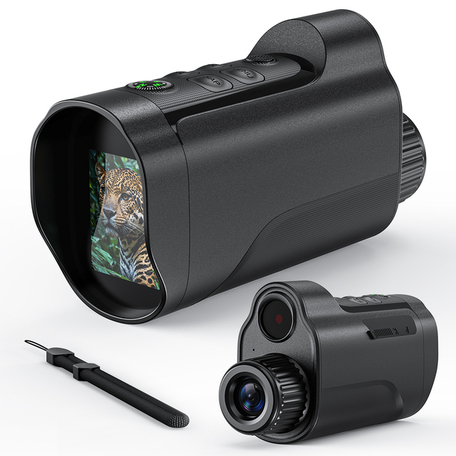 Anesok 329 Upgraded Night Vision Monocular 10X Zoom Rechargeable Digital Infrared Monocular Telescope for Adult Hunting Camping