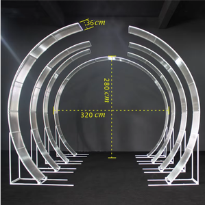Grand cercle rond de scène de mariage extérieur réutilisable amovible arc <span class=keywords><strong>en</strong></span> fer toile de fond décoration métal arc de mariage rond - Product Image 6