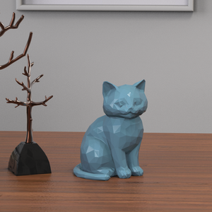 Bán buôn tùy chỉnh hiện đại Gốm Mèo đồng xu ngân hàng điêu khắc tối giản đa giác <span class=keywords><strong>kitty</strong></span> hộp tiền cho trang trí nội thất & trẻ em tiết kiệm - Product Image 5