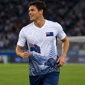 Maillot de football 2025/26 de l'équipe nationale de Nouvelle-Zélande – Version domicile/extérieur pour joueurs et supporters – Hommes et Femmes - Product Image 1