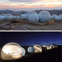Tente gonflable en PVC pour événements en plein air, chambres à bulles transparentes gonflables, dôme, maison à bulles, hôtel à bulles