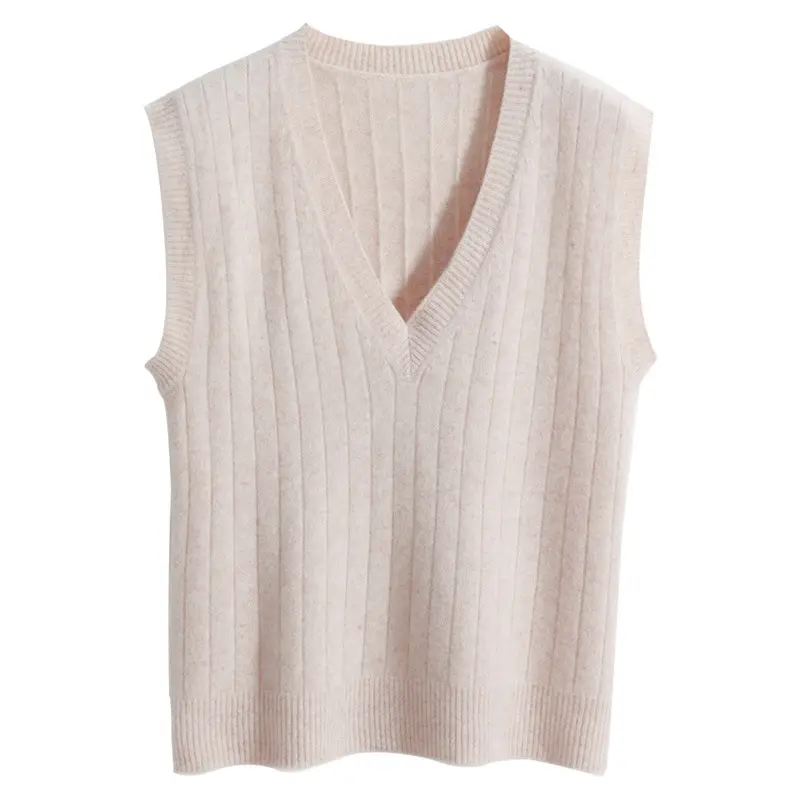 XY May design factory Custom hot sale ladies new summer sleeveless vest women's V-neck vest knitted sweater knitted vest