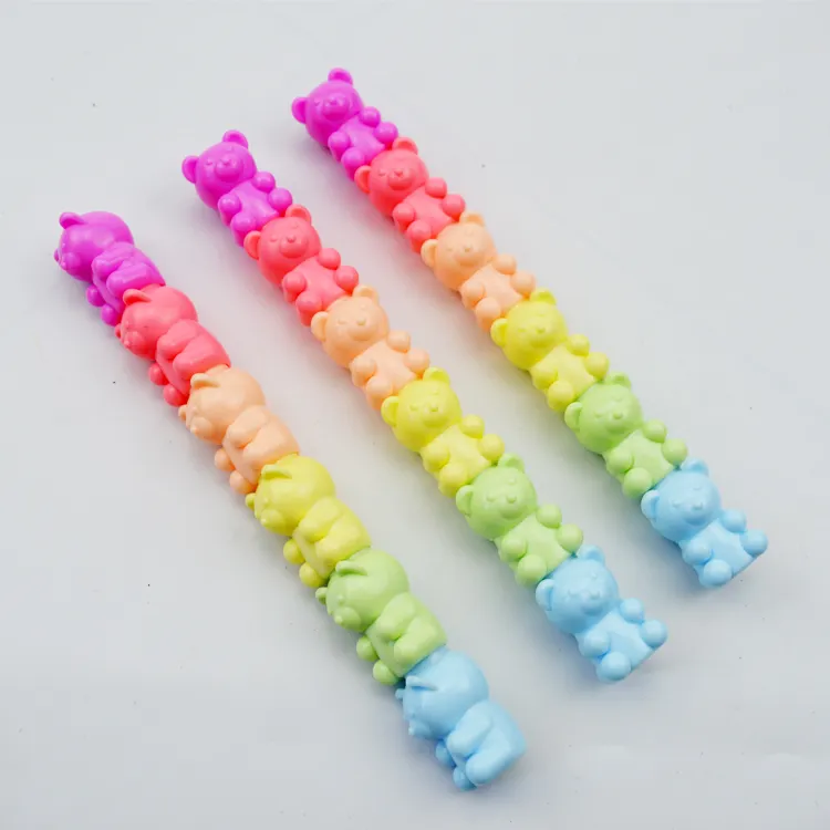 Promotionele Multi Kleur 5 Opties Nieuwigheid Speelgoed Dieren Shape Kid Plastic Highlighter Pennen