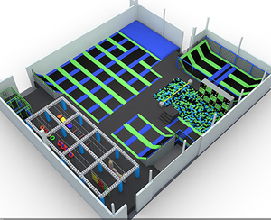 Parc de trampoline de qualité commerciale de haute qualité avec <span class=keywords><strong>équipement</strong></span> de terrain de jeu intérieur attrayant pour obstacle pour centre de jeu - Product Image 6