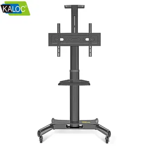 TV Stand With Wheels Adjustable Shelf für 32-55 Inch Rolling TV Cart Stand Mobile Movable TV Display Stand