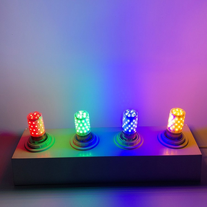 Intelligente <span class=keywords><strong>LED</strong></span>-Glühbirne E14 in Rot, Grün, Gelb, Pink, Lila, Blau, Bunte Maislampe 12W 16W AC85-265V, Festliche Weihnachtsbeleuchtung - Product Image 3