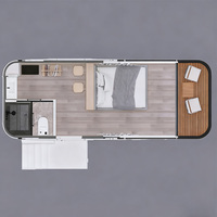 Maison préfabriquée en capsule spatiale personnalisable, résidence modulaire, utilisation optimale de l'espace, micro-maison minuscule, hôtel 8,5*3,2*3,2m