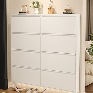 Armoire d'entrée ultra-fine OEM de 10 cm en acier, structure de cadre <span class=keywords><strong>suspendu</strong></span> à ouverture par rabat, grande capacité pour l'entrée de la maison - Product Image 2