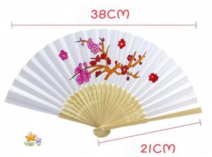 Éventail pliant personnalisé en soie de bambou de 21 cm pour mariage, petite décoration d'intérieur, bricolage, fête - Product Image 5