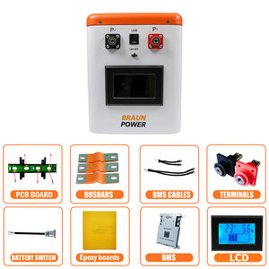 Batterie <span class=keywords><strong>Braun</strong></span> 12V300AH pré-câblée Lifepo4, pack de batteries, support portable, stockage d'énergie solaire, batterie au lithium de secours pour l'extérieur, 12.8V 280AH 314AH - Product Image 4