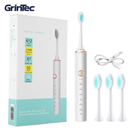 Brosse à dents électrique sonique portable à poils souples IPX7 pour adultes avec minuteur intelligent pour le nettoyage et le blanchiment des dents
