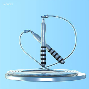 เชือกกระโดดสำหรับผู้หญิง <span class=keywords><strong>Wuhuan</strong></span> 8.0 รุ่นฟิตเนสและเพาะกาย สายเหล็กพร้อมหัวล็อคโลหะ - Product Image 2