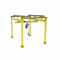 Chariot de levage suspendu modulaire léger KBK pour monorail, capacités multiples de 125 kg à 3000 kg pour la ligne de production