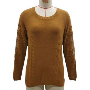 Maglione Personalizzato da Donna 2026 con Lavorazione a Trecce, Maniche Lunghe, Collo Tondo, Pullover Lavorato a <span class=keywords><strong>Maglia</strong></span> - Product Image 2