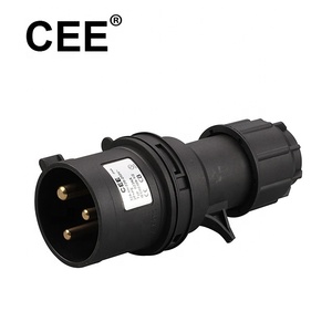 Plugues e Tomadas Industriais de Entretenimento Pretos IP44 2P+E 16A Plugues e Tomadas Elétricas Alemãs para Caravanas 240v - Product Image 2
