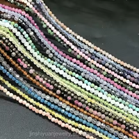 Perles Rondes Facettées Naturelles Petites Pierres Précieuses Taillées à Facettes Énergétiques 2mm 3mm 4mm Perles Libres pour la Fabrication de Bijoux Bracelet Collier