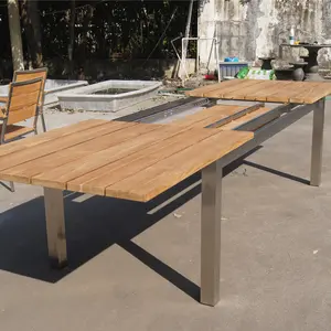Set tavolo in teak mobili da giardino