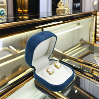Boîte de rangement ronde en velours FANDIJI pour bijoux, petite boîte de présentation pour bijoux, vente en gros, emballage personnalisé pour bijoux