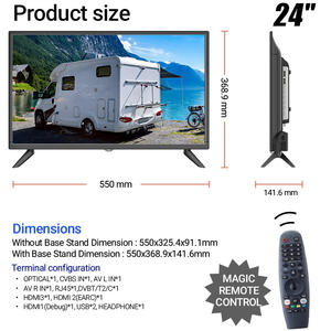 24 pouces Web OS <span class=keywords><strong>Camping</strong></span> RV <span class=keywords><strong>TV</strong></span> VESA <span class=keywords><strong>WiFi</strong></span> BT Chargeur de voiture Support mural Smartphone Mirroring Telesivion Caravan Android Smart DC 12V <span class=keywords><strong>TV</strong></span> - Product Image 4