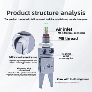 Micro <b>Mini</b> Aluminum Alloy Fixture Manipulator Small Clip Injection Molding Machine Pneumatic Accessories Industrial Jig <b>Clamp</b> - Product Image 4