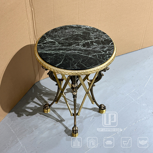 China Supplier Natural Living Room <b>Coffee</b> Center <b>Table</b> Modern Round Gold Metal Frame <b>Table</b> Gold <b>Coffee</b> <b>Table</b> - Product Image 1