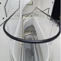 20mm Ultra-Schmaler Flexibler Moderner Minimalistischer Treppenhandlauf; Aluminium-Magnesium-Legierung Glasklemmkanal für Innenbereich
