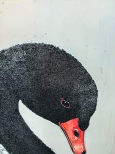 Cuadro <span class=keywords><strong>de</strong></span> Cisne Negro - Pintura <span class=keywords><strong>al</strong></span> <span class=keywords><strong>Óleo</strong></span> <span class=keywords><strong>de</strong></span> Lujo sobre Lienzo para Sala <span class=keywords><strong>de</strong></span> Estar Moderna - Product Image 4