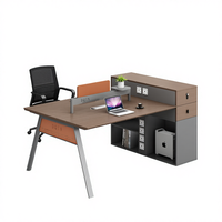 Table de bureau en bois moderne, robuste et pratique, multifonctionnelle, avec un grand rangement intégré