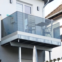 SZG Double trempé laminé sans cadre garde-corps en verre aluminium U canaux pour extérieur garde-corps en verre profil balcon balustrade
