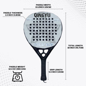 Raquette de tennis à pagaie en fibre de carbone OEM, meilleure vente, Power Lite Pop, raquette de paddleball avec surface de tennis 24K pour tennis de plage - Product Image 6
