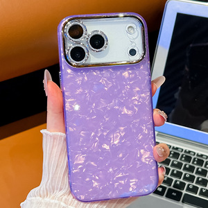 Coque de téléphone de luxe à texture ondulée brillante pour <span class=keywords><strong>iPhone</strong></span> 17 16 15 Pro Max, avec protection intégrale de l'appareil photo et antichoc, finition électroplaquée - Product Image 5