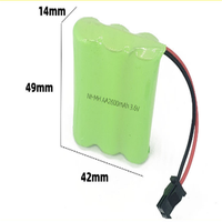 전기 자동차 및 가전 제품 조명 전동 공구 용 AA 2600mAh 7.2V Ni-MH 충전식 배터리 팩 사용자 정의