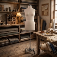 Mannequin de couture en PU beige pour femme, fourni directement par l'usine, idéal pour la confection de vêtements