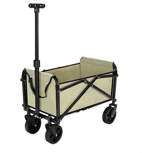 비치 풀 왜건 카트, 비치 기어 운송 접이식 보관 카트용 접이식 디자인의 와이드 휠 샌드 카트 - Product Image 1