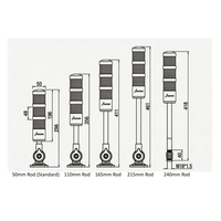 Tour de signalisation LED industrielle 60 mm, 3 couleurs, à présence imposante, IP65, garantie 3 ans pour machines-outils
